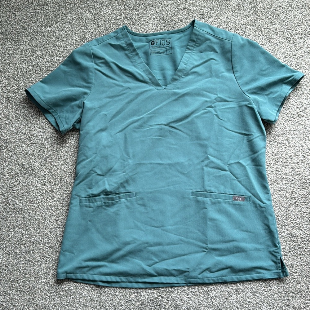 Women Size Large Top- Casma Three Pocket hydrogreen
